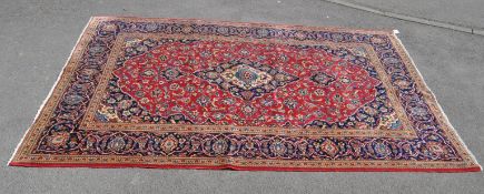 MID CENTURY PERSIAN ISLAMIC KASHAN FLOOR RUG