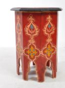 MANNER OF LIBERTY OF LONDON - MOROCCAN HAND PAINTED OCTAGONAL SIDE TABLE