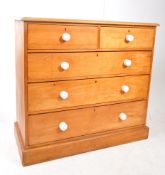 19TH CENTURY VICTORIAN PINE LARGE CHEST OF DRAWERS