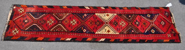 VINTAGE 20TH CENTURY SOUTH WEST PERSIAN LORI FLOOR RUNNER