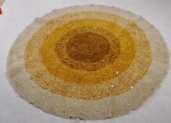 ST MICHAELS - RETRO MID CENTURY CIRCULAR SHAG RUG