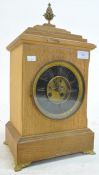 VICTORIAN 19TH CENTURY OAK CASED 8-DAY MANTEL CLOCK