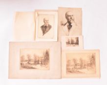 A. E. BORTHWICK (1871-1955) - FIVE ETCHINGS ON PAPER