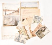 DAVID MUIRHEAD (BRITISH, 1867-1930) - COLLECTION OF c15 WATERCOLOURS ON PAPER