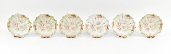 SIX PIECE PORCELAIN FRUIT DISHES IN THE REGENCY MANNER
