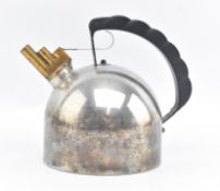 ALESSI - VINTAGE LATE 20TH CENTURY INOX DOME WHISTLE KETTLE