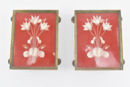 PAIR OF 20TH CENTURY ENGLISH /CONTINENTAL METAL FRAMED TILES