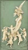 KARL ENS - 19TH CENTURY VICTORIAN KARL ENS BISQUE WALL PLAQUE WITH DAMAGE
