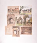 A. E. BORTHWICK (1871-1955) - 11 EN PLEIN AIR SCOTTISH VIEWS WATERCOLOURS