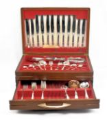 ANGORA - ART DECO MID CENTURY CASED SILVER PLATED CUTLERY CANTEEN