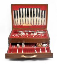 ANGORA - ART DECO MID CENTURY CASED SILVER PLATED CUTLERY CANTEEN