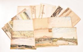 DAVID MUIRHEAD (BRITISH, 1867-1930) - COLLECTION c20 WATERCOLOURS ON PAPER