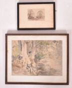A. E. BORTHWICK (1871-1955) - TWO WATERCOLOUR ON PAPER LANDSCAPES