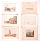 A. E. BORTHWICK (1871-1955) - 6 EN PLEIN AIR MARITIME WATERCOLOUR ON PAPER PAINTINGS