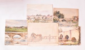 A. E. BORTHWICK (1871-1955) - SIX WATERCOLOURS ON PAPER