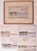 A. E. BORTHWICK (1871-1955) - LINLITHGOW PALACE - FIVE WATERCOLOURS