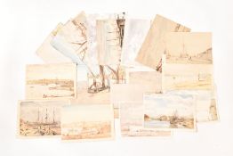 A. E. BORTHWICK (1871-1955) - 12 EN PLEIN AIR SCOTTISH MARITIME WATERCOLOURS