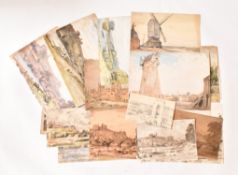 DAVID MURIHEAD (BRITISH, 1867-1930) - COLLECTION OF c22 WATERCOLOURS ON PAPER