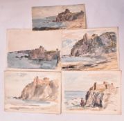 A. E. BORTHWICK (1871-1955) - FIVE EN PLEIN AIR WATERCOLOUR PAINTINGS