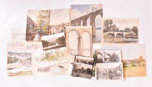 A. E. BORTHWICK (1871-1955) - SIX WATERCOLOURS ON PAPER