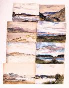 A. E. BORTHWICK (1871-1955) - 13 EN PLEIN AIR SCOTTISH WATERCOLOURS