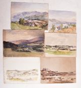 A. E. BORTHWICK (1871-1955) - 13 EN PLEIN AIR SCOTTISH TOWNS WATERCOLOURS