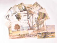 A. E. BORTHWICK (1871-1955) - SEVENTEEN WATERCOLOURS ON PAPER