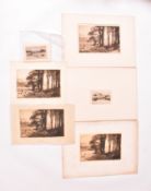 A. E. BORTHWICK (1871-1955) - COLLECTION OF 6 ASSORTED ETCHINGS ON PAPER