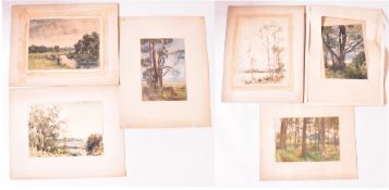 A. E. BORTHWICK (1871-1955) - SIX WATERCOLOURS ON PAPER