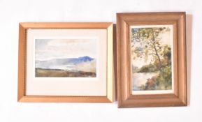 A. E. BORTHWICK (1871-1955) - TWO EN PLEIN AIR MARITIME WATERCOLOUR PAINTINGS, FRAMED