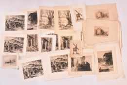 MARJORIE BORTHWICK (DAUGHTER OF A.E. BORTHWICK) - COLLECTION OF ETCHINGS