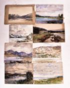 A. E. BORTHWICK (1871-1955) - 14 EN PLEIN AIR LANDSCAPE WATERCOLOURS