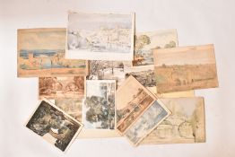 DAVID MUIRHEAD (BRITISH, 1867-1930) - APPROX FOURTEEN WATERCOLOURS ON PAPER PAINTINGS