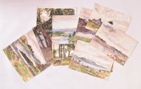 MARJORIE BORTHWICK (DAUGHTER OF A.E. BORTHWICK) - 15 WATERCOLOURS ON PAPER