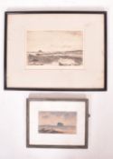A. E. BORTHWICK (1871-1955) - BASS ROCK, SCOTLAND - TWO ORIGINAL PAINTINGS