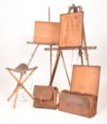 ALFRED EDWARD BORTHWICK - COLLECTION OF EARLY 20TH CENTURY EN PLEIN AIR EASELS