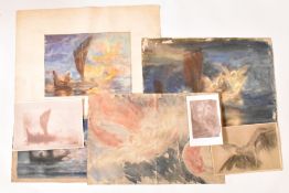 A. E. BORTHWICK (1871-1955) - 5 WATERCOLOUR & GOUACHE PAINTINGS