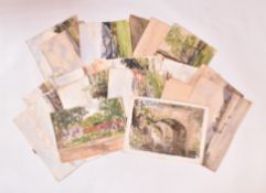 MARJORIE BORTHWICK (DAUGHTER OF A.E. BORTHWICK) -17 WATERCOLOUR PAINTINGS