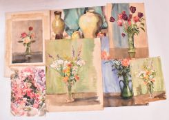 MARJORIE BORTHWICK (DAUGHTER OF A.E. BORTHWICK) - COLLECTION OF WATERCOLOURS ON PAPER