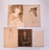 A. E. BORTHWICK (1871-1955) - 11 EARLY 20TH CENTURY WATERCOLOUR PORTRAIT PAINTINGS