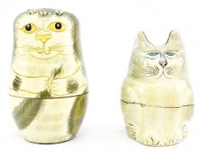 AFTER JOAN & DAVID DE BETHEL - VINTAGE RUSSIAN STACKING MATROSHKA CAT DOLLS & SIMILAR TRINKET DISH