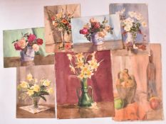 MARJORIE BORTHWICK (DAUGHTER OF A.E. BORTHWICK) - COLLECTION OF 7 WATERCOLOURS