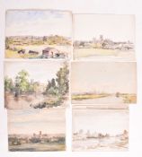 A. E. BORTHWICK (1871-1955) - 12 EN PLEIN AIR SCOTTISH TOWNS WATERCOLOURS