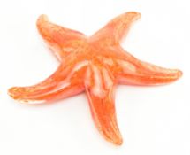 VINTAGE HAND BLOWN CASED GLASS STARFISH PAPERWEIGHT DECORATION