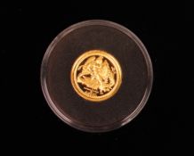2009 ISLE OF MAN 1/10TH OZ GOLD PROOF ANGEL COIN