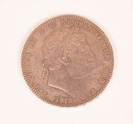 1818 KING GEORGE III SILVER CROWN COIN