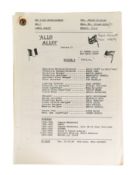 'ALLO 'ALLO! (BBC SITCOM) - ORIGINAL PRODUCTION SCRIPT
