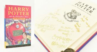 CAST SIGNED HARRY POTTER - THE PHILOSOPHER'S STONE SIGNED BY RADCLIFFE, WATSON & GRINT