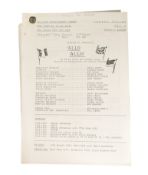 'ALLO 'ALLO! (BBC SITCOM) - ORIGINAL PRODUCTION SCRIPT