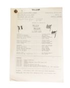 'ALLO 'ALLO! (BBC SITCOM) - ORIGINAL PRODUCTION SCRIPT